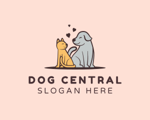 Dog Cat Grooming logo design