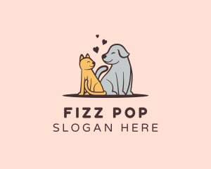 Dog Cat Grooming logo design