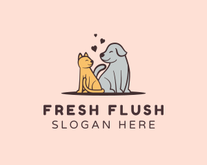 Dog Cat Grooming logo design