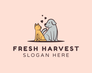 Dog Cat Grooming logo design