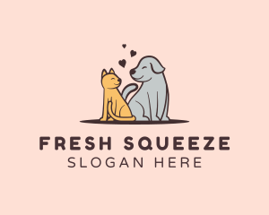 Dog Cat Grooming logo design