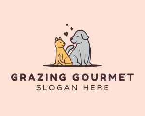 Dog Cat Grooming logo design