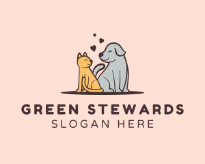 Dog Cat Grooming logo design