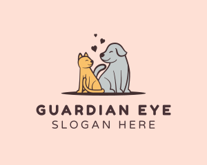 Dog Cat Grooming logo design