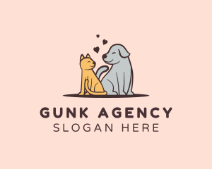 Dog Cat Grooming logo design