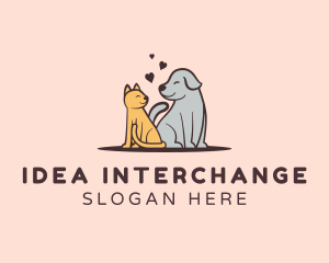 Dog Cat Grooming logo design