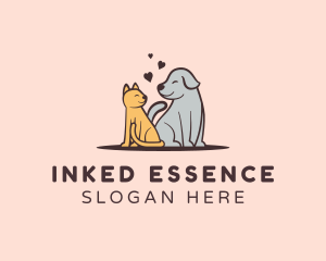 Dog Cat Grooming logo design