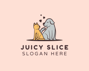 Dog Cat Grooming logo design