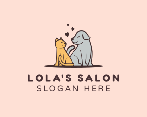 Dog Cat Grooming logo design