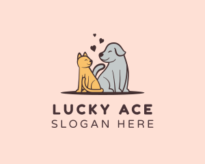 Dog Cat Grooming logo design