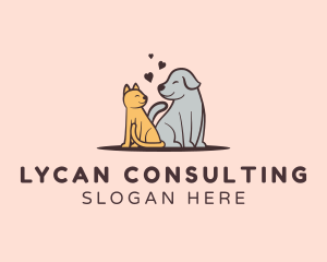 Dog Cat Grooming logo design