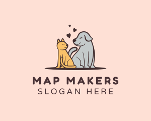 Dog Cat Grooming logo design