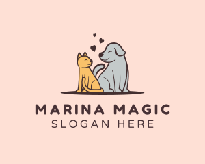 Dog Cat Grooming logo design