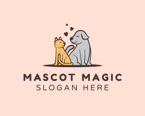 Dog Cat Grooming logo design