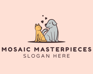 Dog Cat Grooming logo design