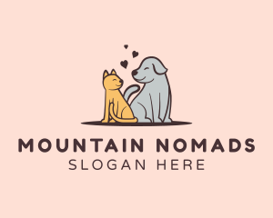 Dog Cat Grooming logo design