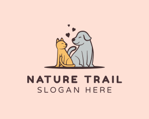 Dog Cat Grooming logo design