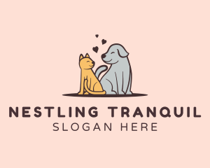 Dog Cat Grooming logo design