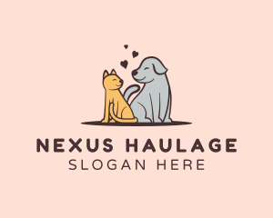 Dog Cat Grooming logo design