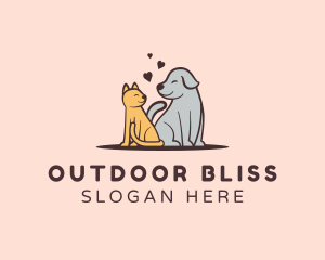 Dog Cat Grooming logo design