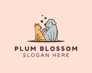 Dog Cat Grooming logo design