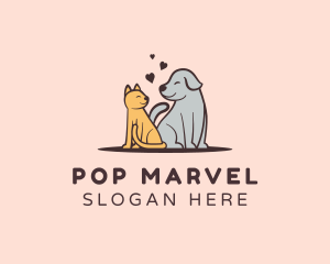 Dog Cat Grooming logo design