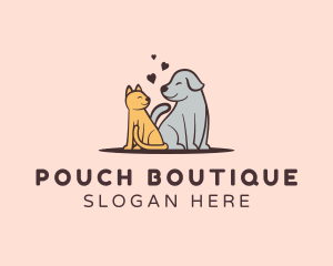 Dog Cat Grooming logo design