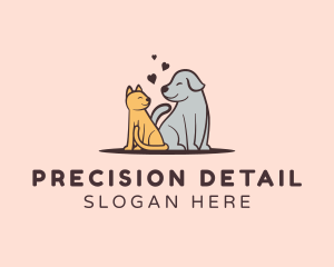 Dog Cat Grooming logo design