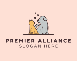 Dog Cat Grooming logo design