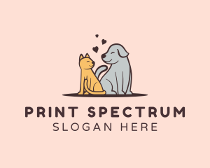 Dog Cat Grooming logo design