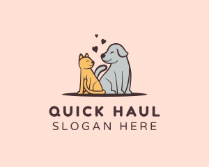 Dog Cat Grooming logo design