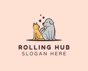 Dog Cat Grooming logo design