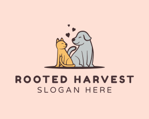 Dog Cat Grooming logo design