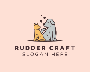 Dog Cat Grooming logo design