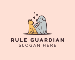 Dog Cat Grooming logo design