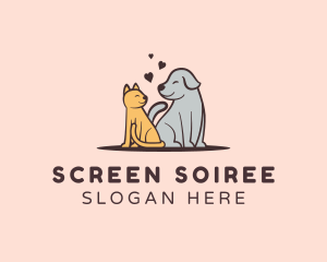 Dog Cat Grooming logo design