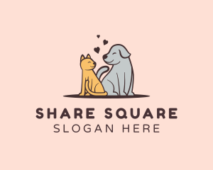 Dog Cat Grooming logo design