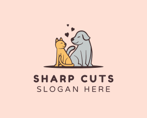 Dog Cat Grooming logo design