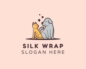 Dog Cat Grooming logo design