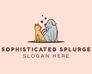 Dog Cat Grooming logo design