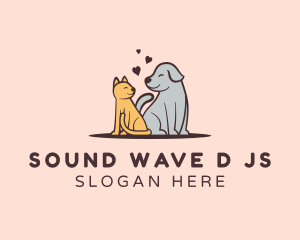 Dog Cat Grooming logo design