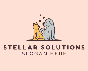 Dog Cat Grooming logo design