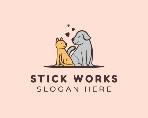 Dog Cat Grooming logo design