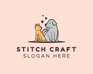 Dog Cat Grooming logo design