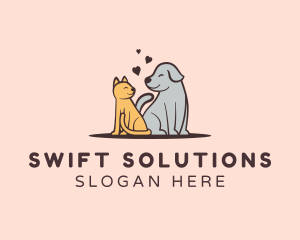 Dog Cat Grooming logo design