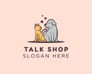 Dog Cat Grooming logo design