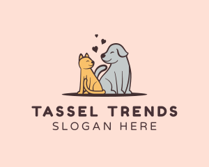 Dog Cat Grooming logo design