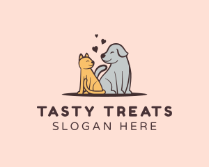 Dog Cat Grooming logo design