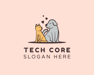 Dog Cat Grooming logo design