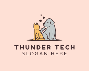 Dog Cat Grooming logo design